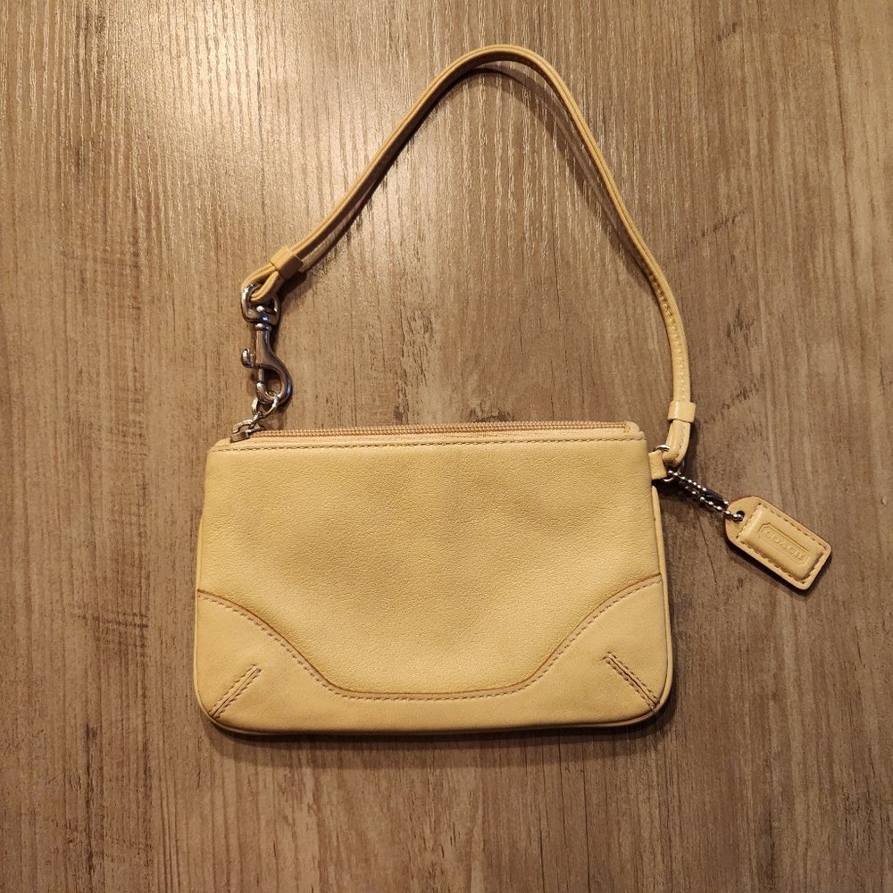 Coach Tan Wristlet Clutch